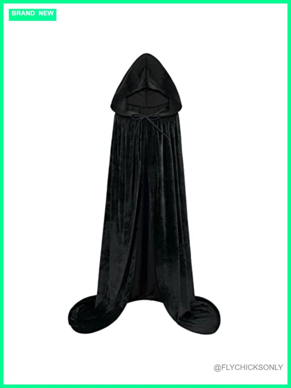 Velvet Hooded Cloak Cape for Halloween Witch Vampire Wizard Costume Cosplay